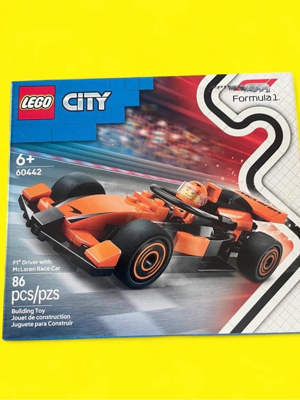 Lego City Orange and Black Formula Race Car Building Set
